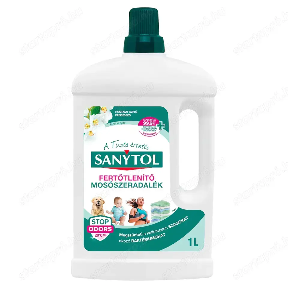 Sanytol Fehér virágok klórmentes fertőtlenítő mosószeradalék, XXL, 1 liter