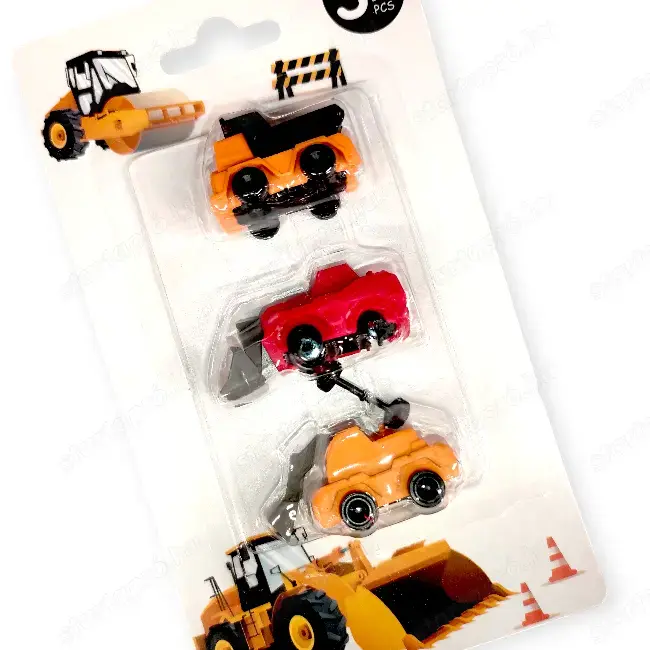 Építőjármű radírszett gyerekeknek   3D munkagépek