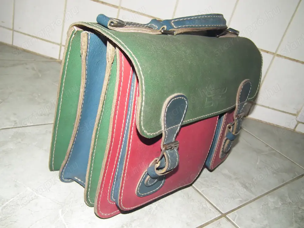 Ritka színes Blázek & Anni férfi valódi bőrtáska bőr táska 