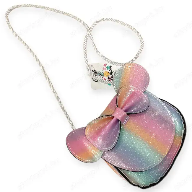 Egérfüles lány pénztárca csillámmal és pánttal