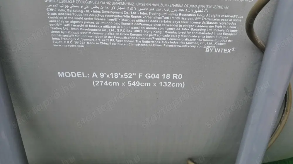 Kerti medence intex 549x274x132 +létra+homokszürö+meritőháló. 