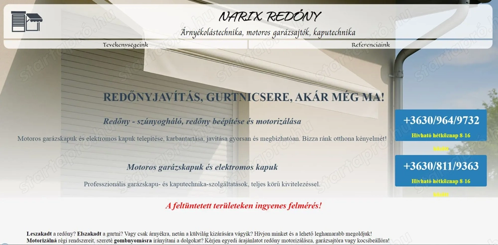 Redőny szerelés, javítás, Motoros kapu