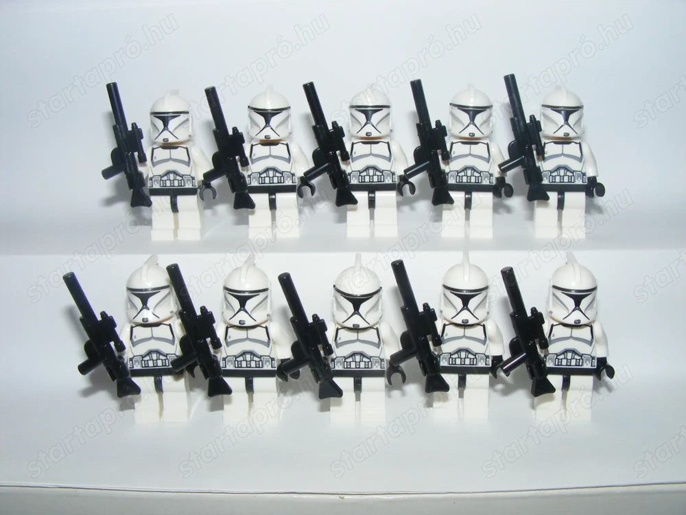 Lego Star Wars figurák Ep1. Clone Trooper klón katona figura 10db fegyver ÚJ