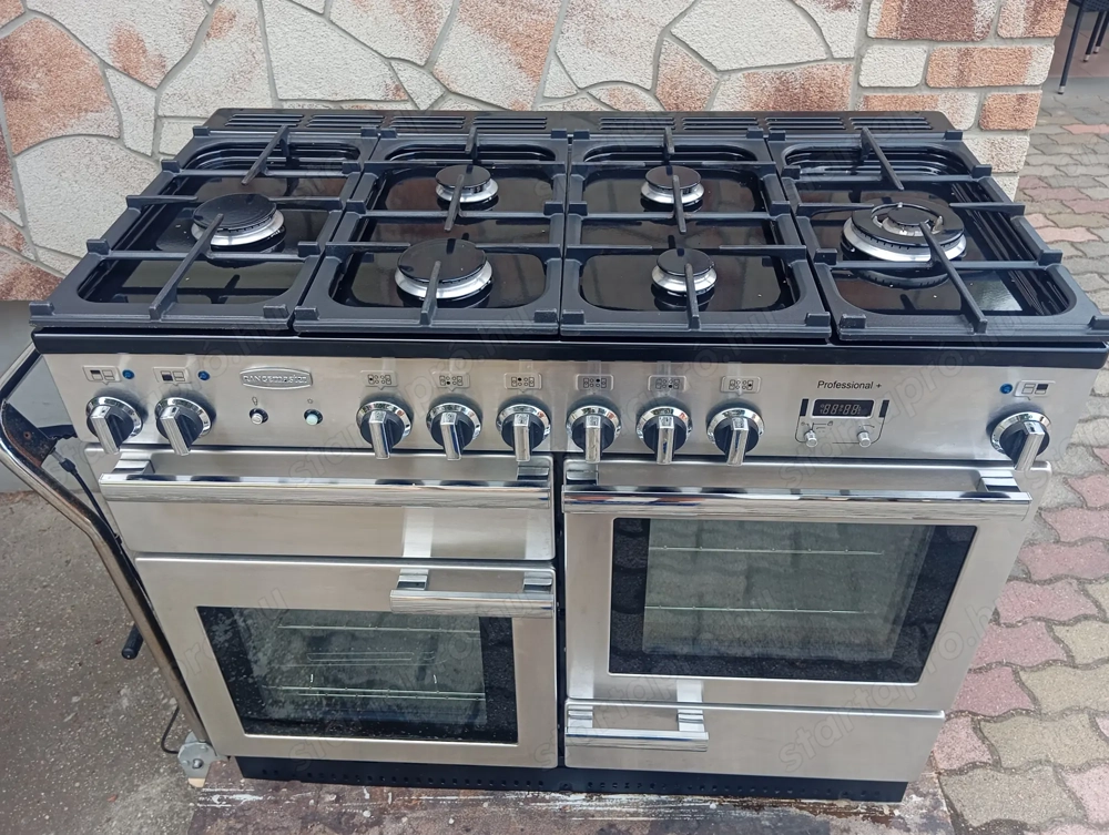 Angol tűzhely Rangemaster 6 égős gáztűzhely, 3 elektromos sütővel