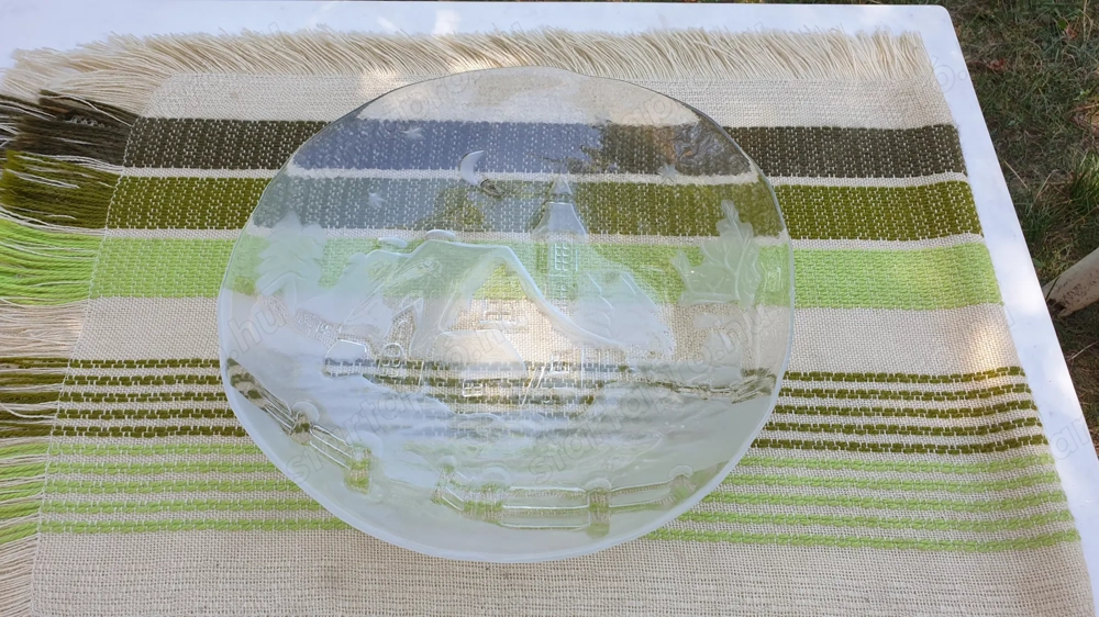 Ajkai kristály tál eladó, új, 32 cm