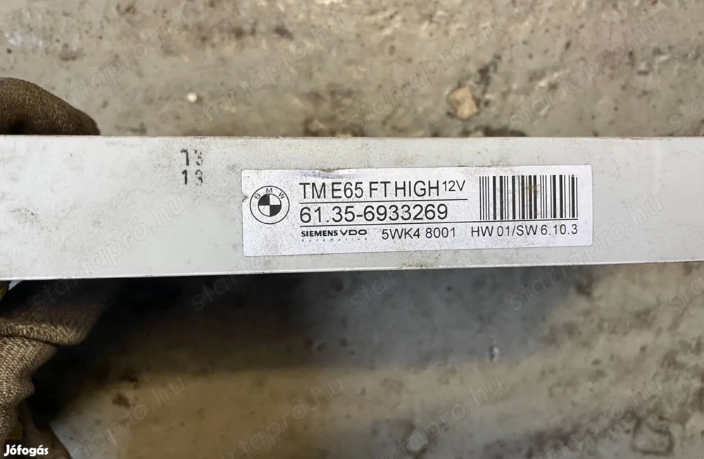 BMW E65 7 Első bal vezetőajtó vezérlőmodul 61356933269 posta megoldható