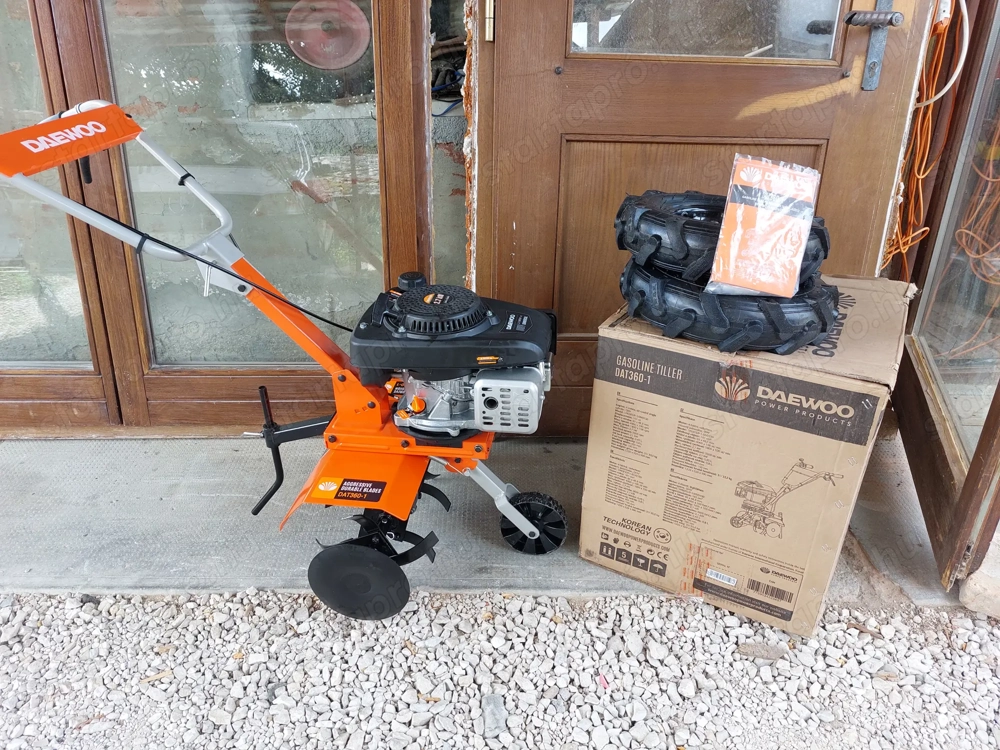 Daewoo DAT360-1 tipusú 161cc 4 ütemű motor 3 hp 45cm munka szélesség 4 kapa benzines kapálógép haszn