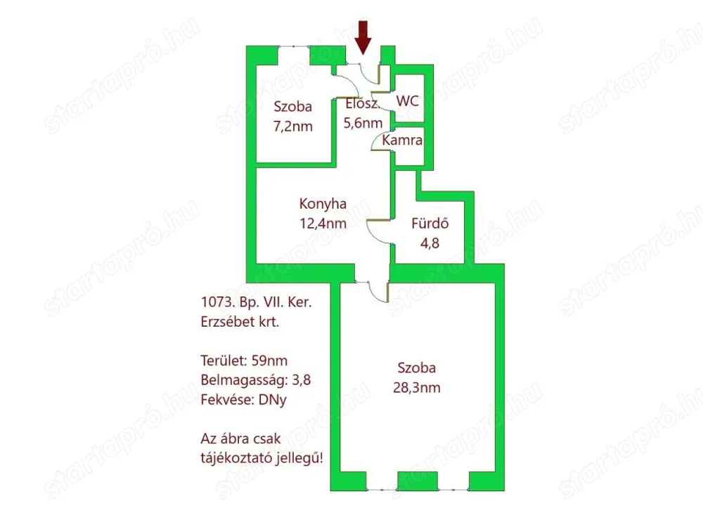 ELADÓ Budapest VII. kerületében az Erzsébet körúton 2. emeleti jó állapotú lakás!