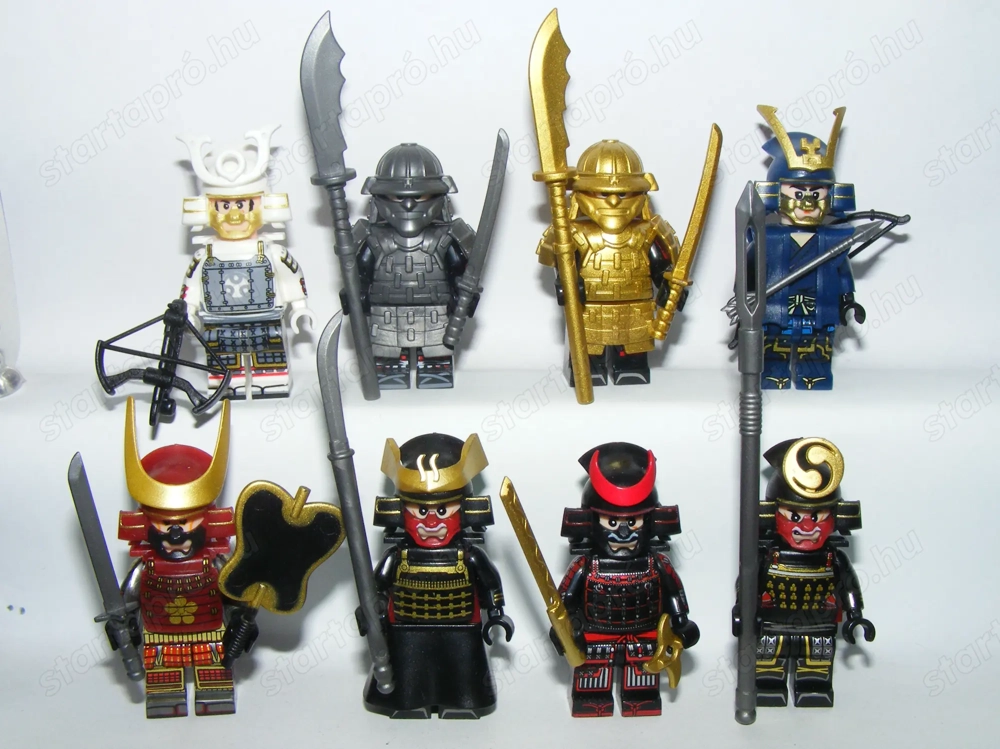 Lego Castle Busi Páncélos Szamuráj Samurai figurák 8db katona + fegyver ÚJ
