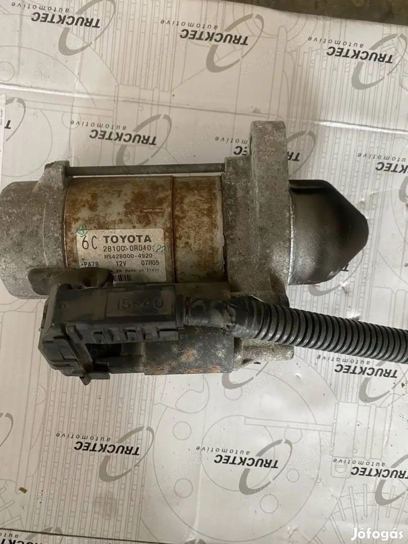 Toyota Avensis 2011-es d4d T27 önindító 28100-0R010 beszerelési gari MS428000-4920 posta megoldható 