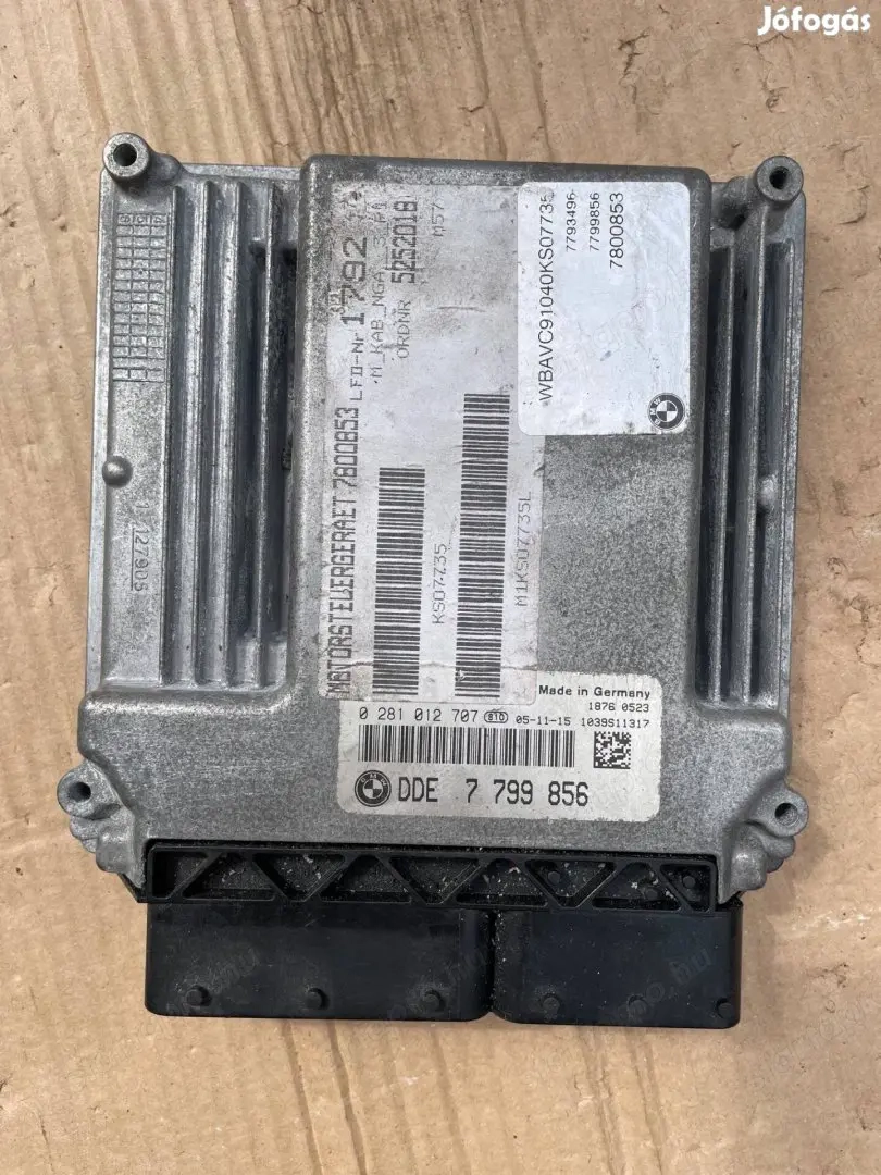 BMW E90 DDE 7 799 856 3.0 diesel motorvezérlő beszerelési garanciával