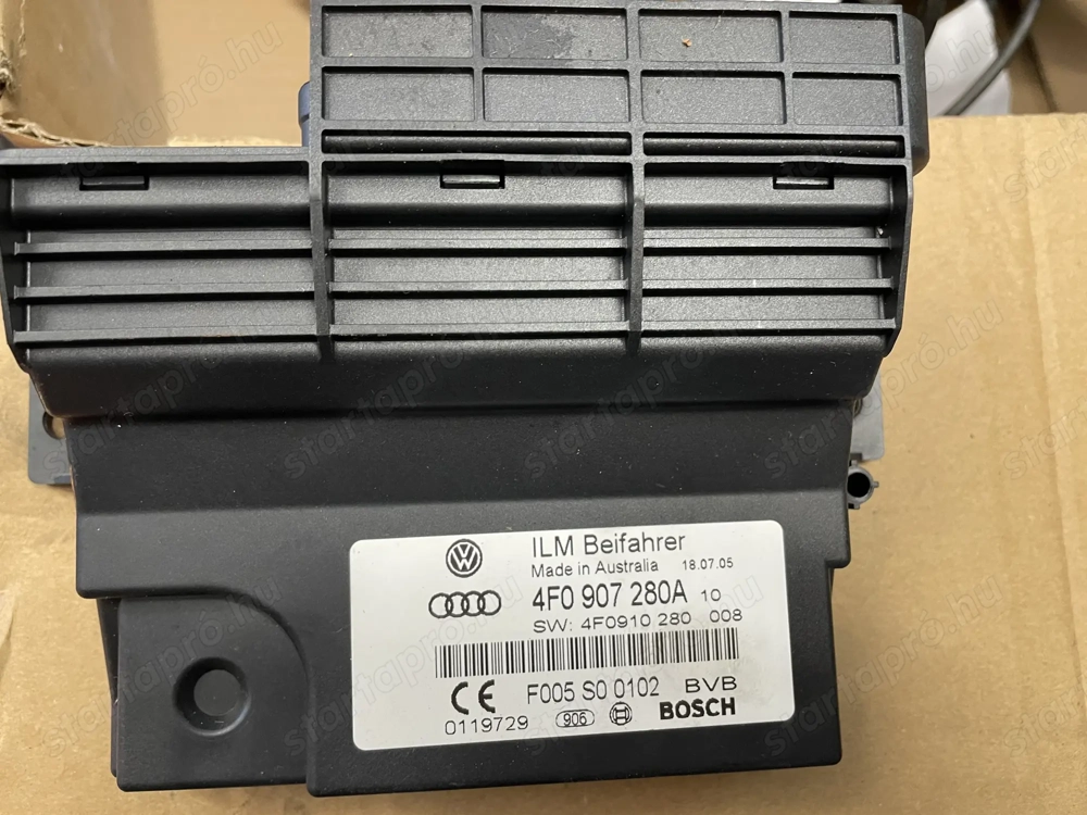 Audi A6 C6 - 4F fedélzeti vezérlő 4F0907280A 2004-2011 posta megoldható