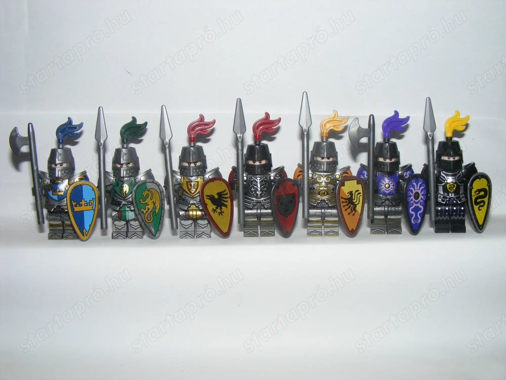 Lego Castle figurák Fantasy Era Royal Knight Gryffindor Bear Falcon Dragon katona 7db ÚJ