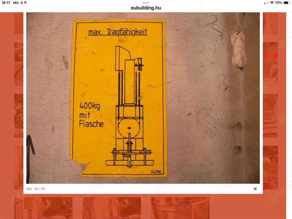 Eladó egyenes pályás felvonó,építőipari felvonó eladó