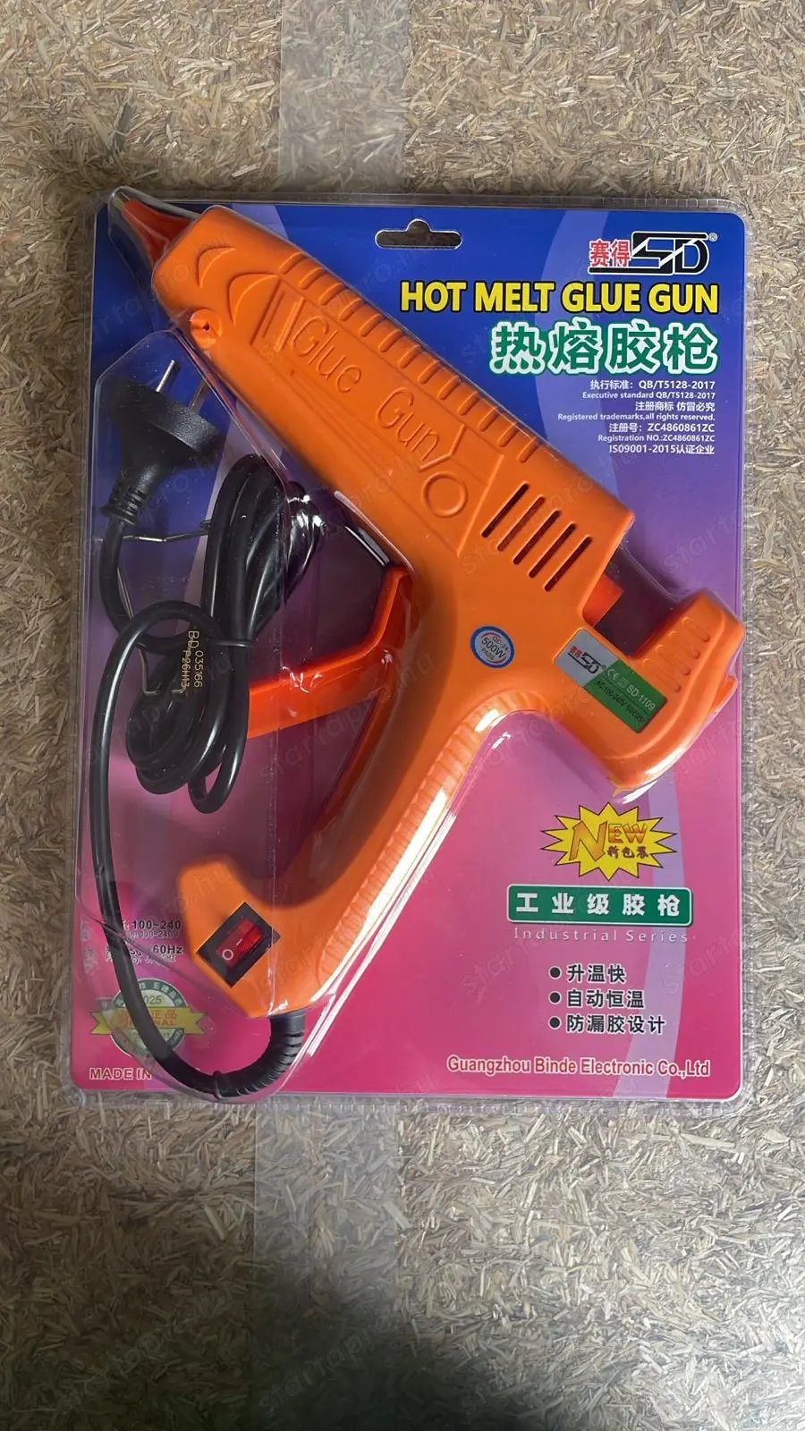 Ragasztópisztoly profi ipari nagy teljesítményű 10-szeres ragasztó adagolás 500 Watt, új, bontatlan