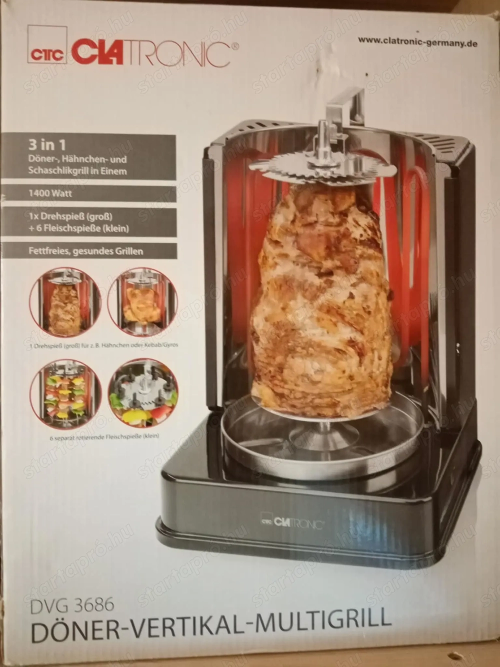 3 in 1-ben grillcsirke - saslik - döner sütő
