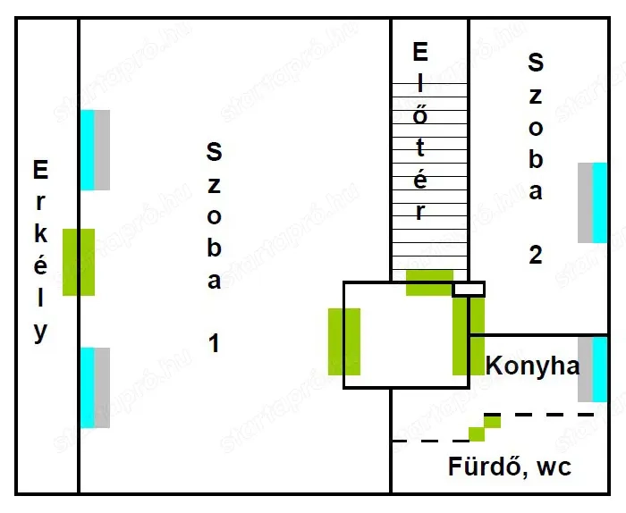 Üllői út végén 1. emeleti 2 szobás albérlet hosszú távra kiadó CSAK cégnek