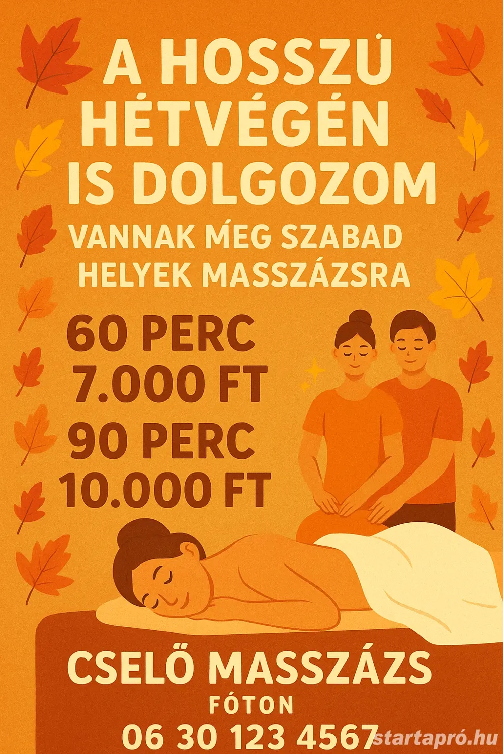 Akciós masszázs Fóton a hosszú hétvégén is! 