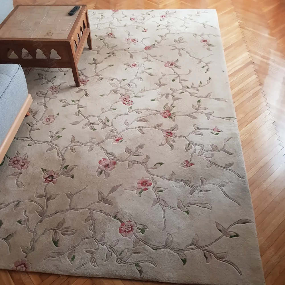  Gyönyörű virágmintás, kézi csomózású szőnyeg, 100% gyapju, kínai, 230X290