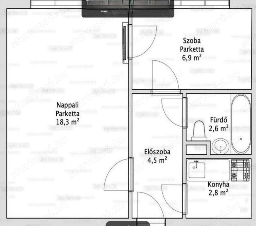 FIX Rezsivel 60 ezer Ft ÁGYHELY 18 nm-es Szoba NŐNEK XV-ker