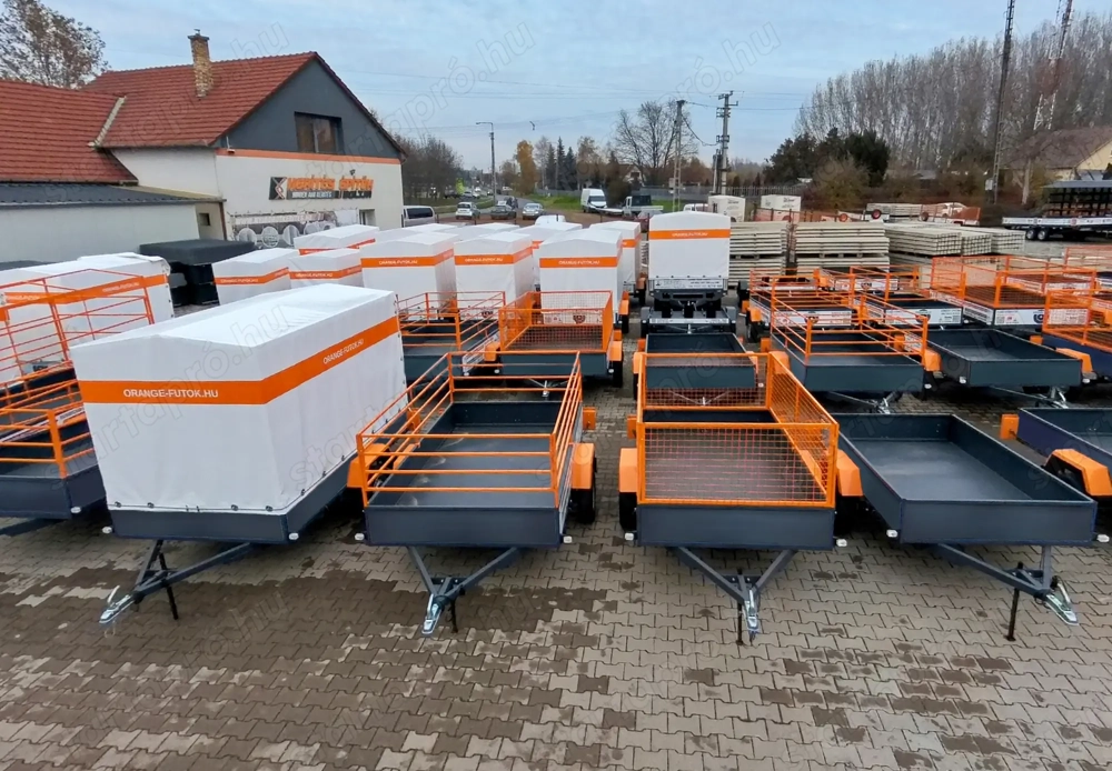 Eladó új utánfutó több méretben! Készletről, azonnal! RENDSZÁM + 4 ÉV MŰSZAKI AZ ÁRBAN!