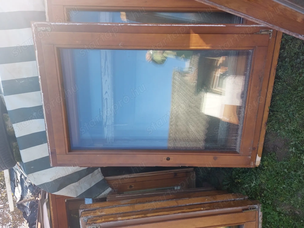 Fa bukó nyiló-ablak sz;86 m;134 cm 1 db hőszigetelt 2 réteg üveg kép szerinti állapot 32 ezer ft  cs