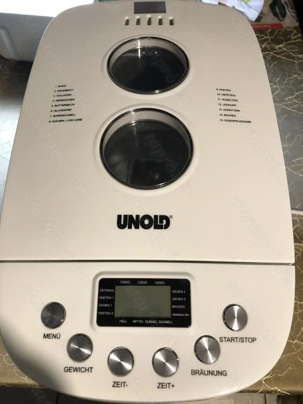 Kenyérsütő unold tipusú