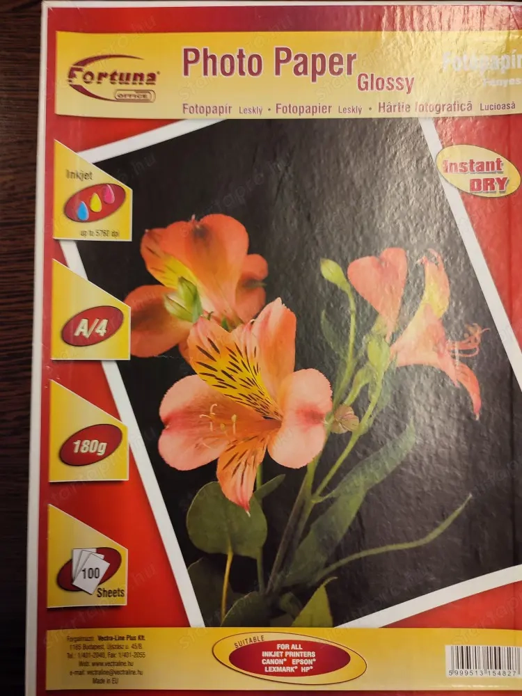 A4 fotópapír 1 csomag glossy 80 db 180g  