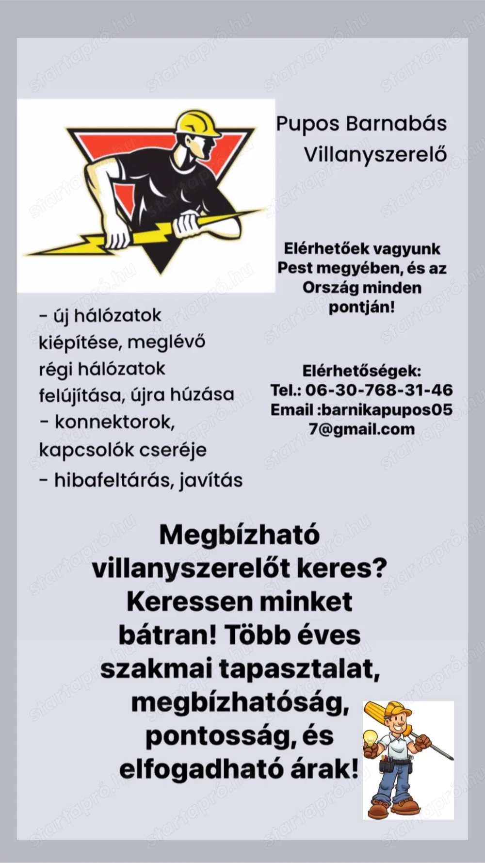 Villanyszerelés olcsón, de biztosan!