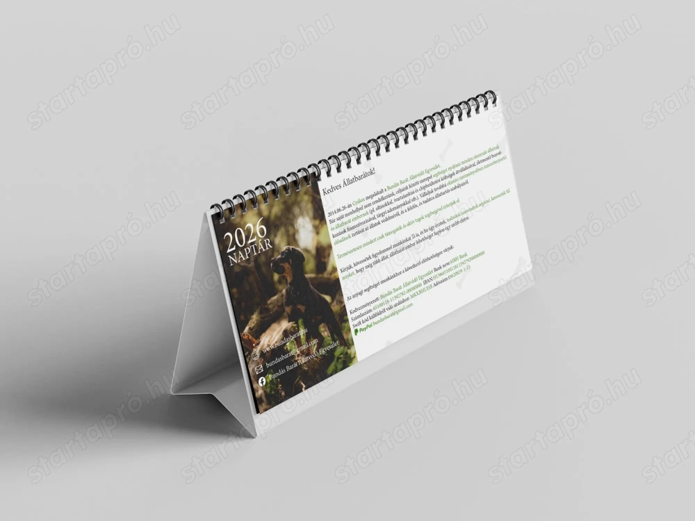 Kutyás falinaptár a mentett állatokért