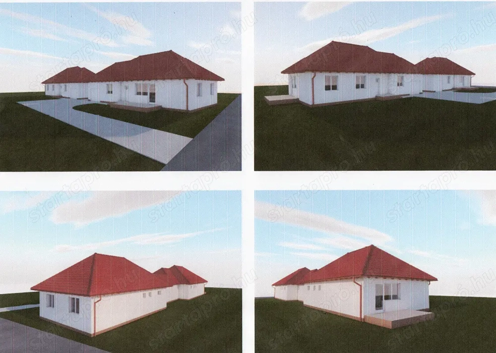 Monor központban 2 lakásos, 3 szoba+nappalis társasházi lakások épülnek saját 500 m2 telekkel