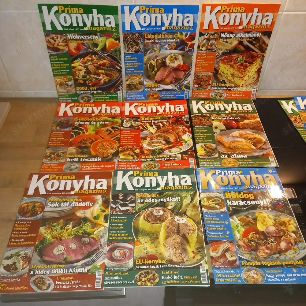 Príma konyha, és rengeteg más szakácskönyv, füzet, recept kártya egyben olcsón eladó