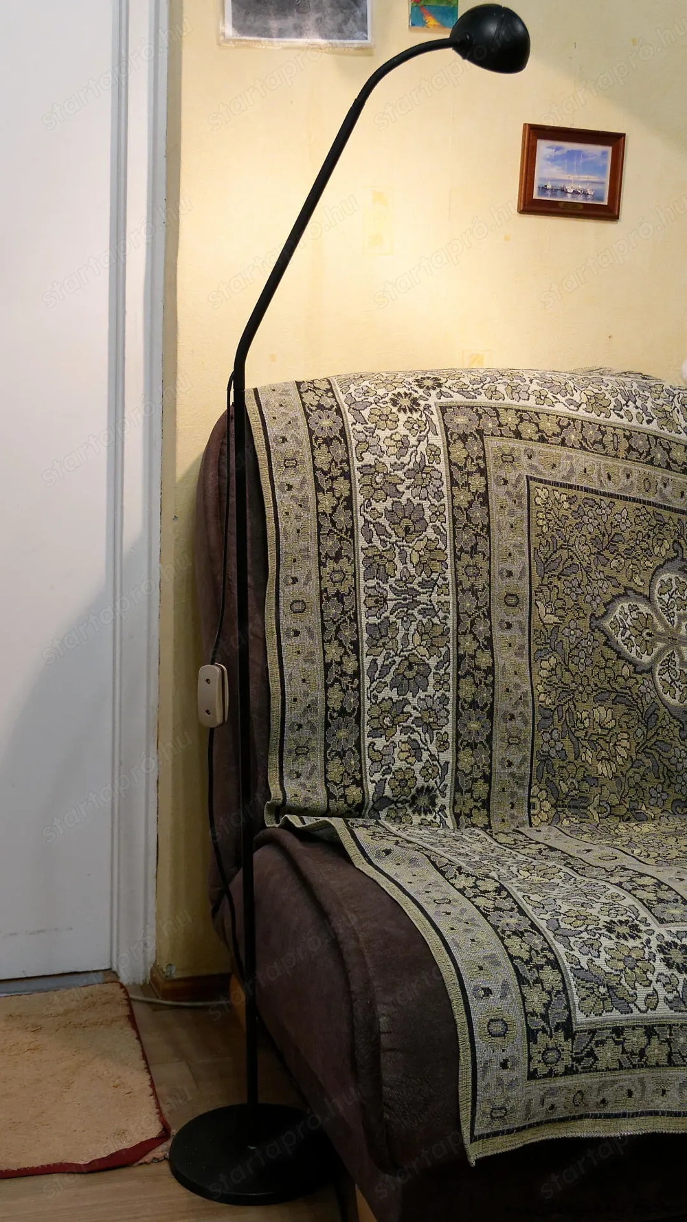 IKEA G9301 matt fekete állólámpa 230V-os tápegységgel, eladó