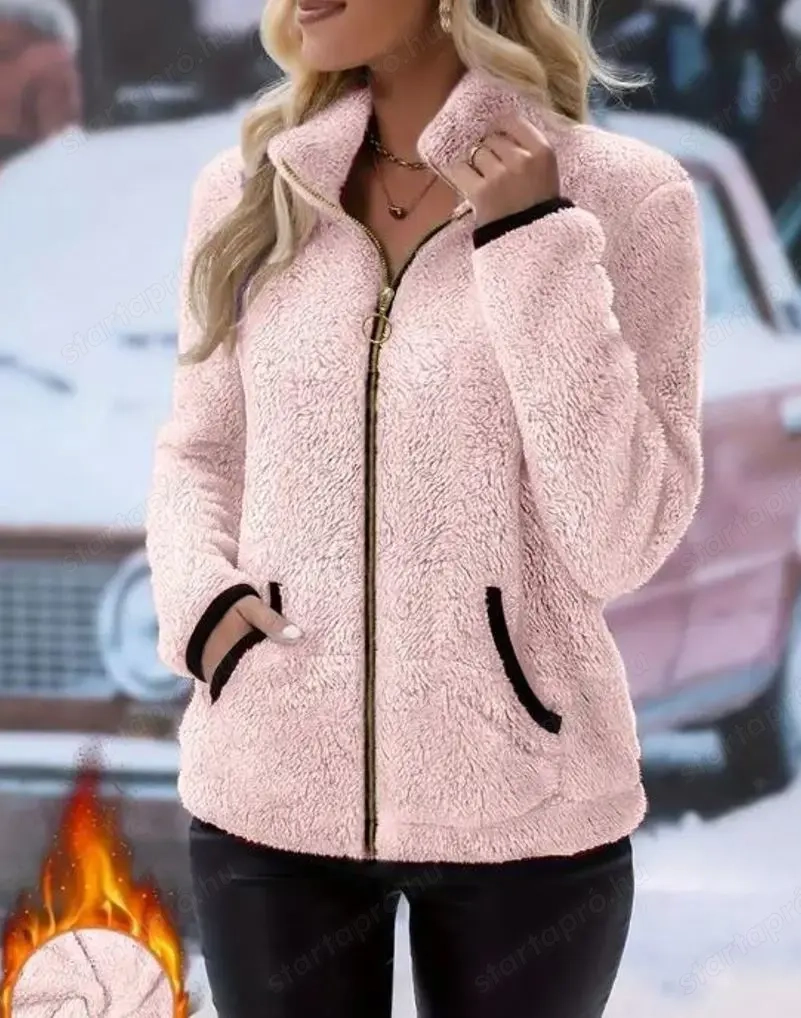 Puha, meleg rózsaszín felső 