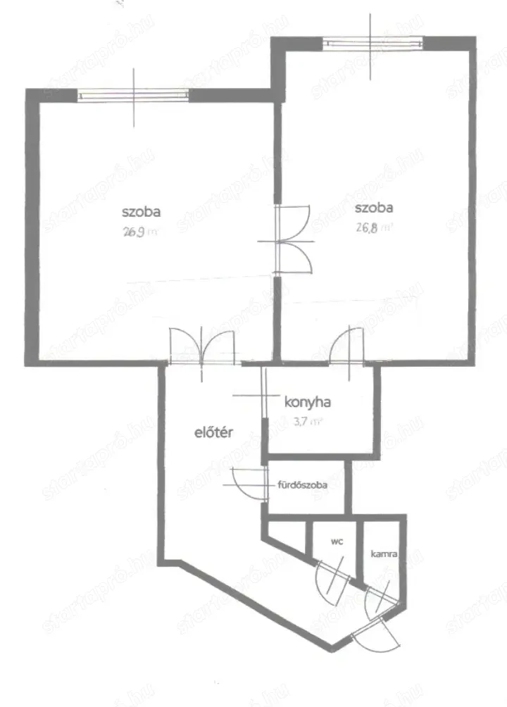 Gellért térnél a metróhoz közel lakás eladó, 1.emeleti, utcai 