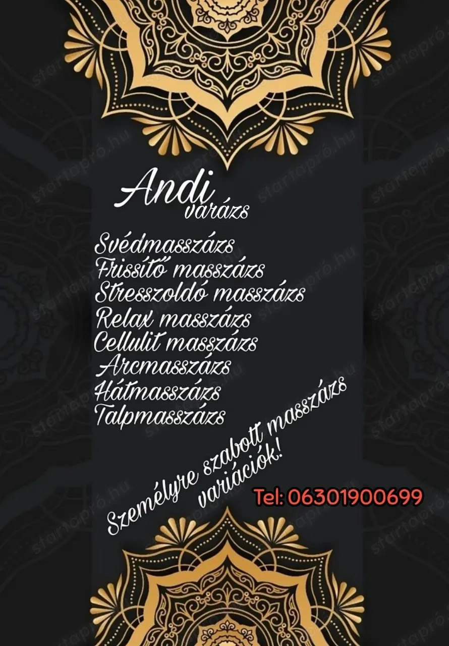 Andi Varázs! Professzionális masszázs!