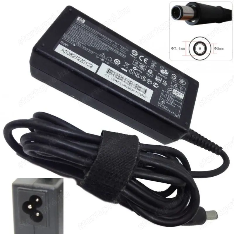 Hálózati töltő adapter: HP ppp-009d 3.33A 65W center-pin gyár