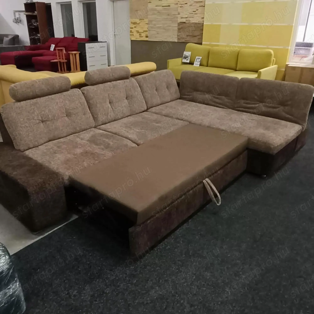 Akciós Portland barna sarokkanapé