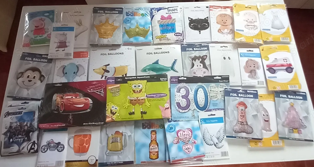 Üzletbezárás miatt nagy méretű fólialufi készlet eladó