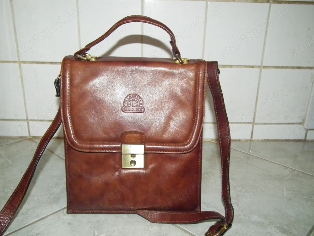Giudi férfi minőségi kézitáska válltáska valódi bőrtáska bőr táska