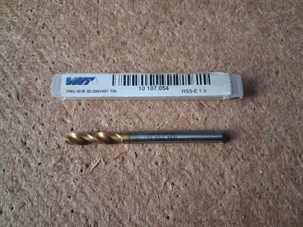 Eladó új WNT D5.4 HSS-E Ti N bevonatos rövid fúró.