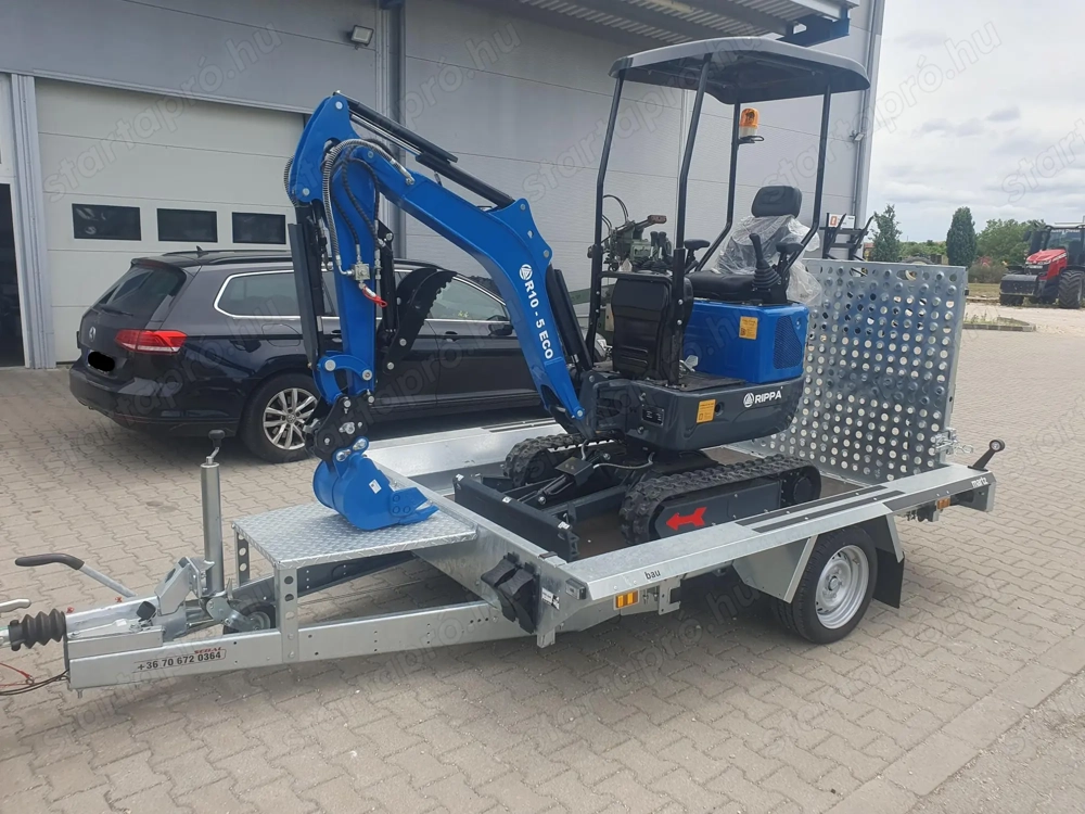 Új 1800kg-os gépszállító utánfutó (255x150cm) akciósan bruttó 1.390.000 Ft