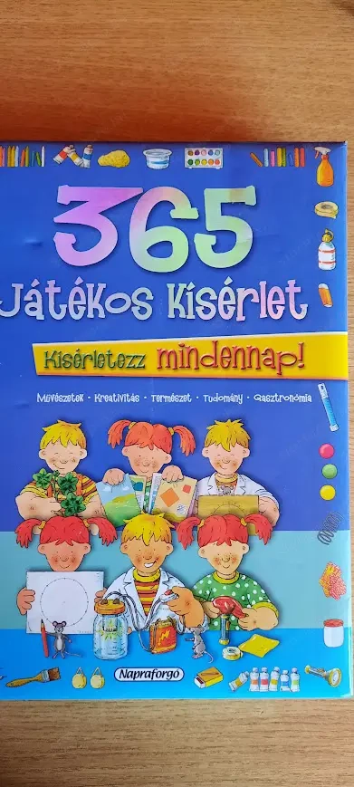 365 kísérletezős könyv otthoni praktikus feladatokkal szinte új 