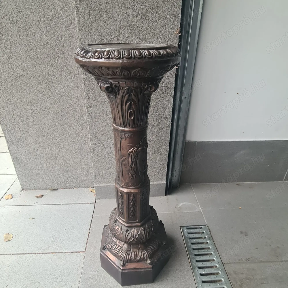 Fa virágtartó állvány bronz barna eladó