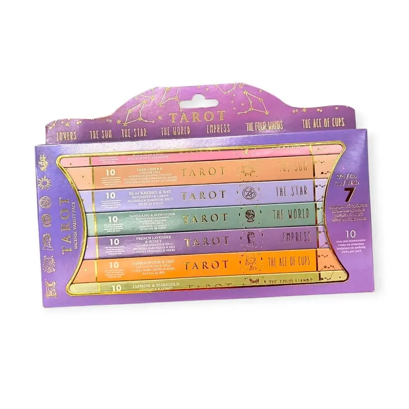 Tarot illatos füstölő készlet 7 féle illattal   70 db