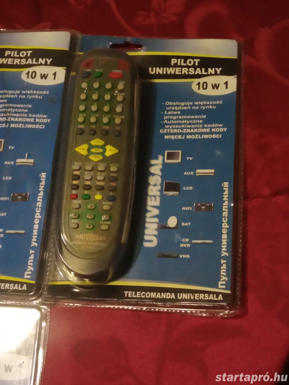 pil-1002 UET-606 10 az 1-ben univerzális távirányító, kiváló minőségű, . ABS fekete Bontatlan uj Uni