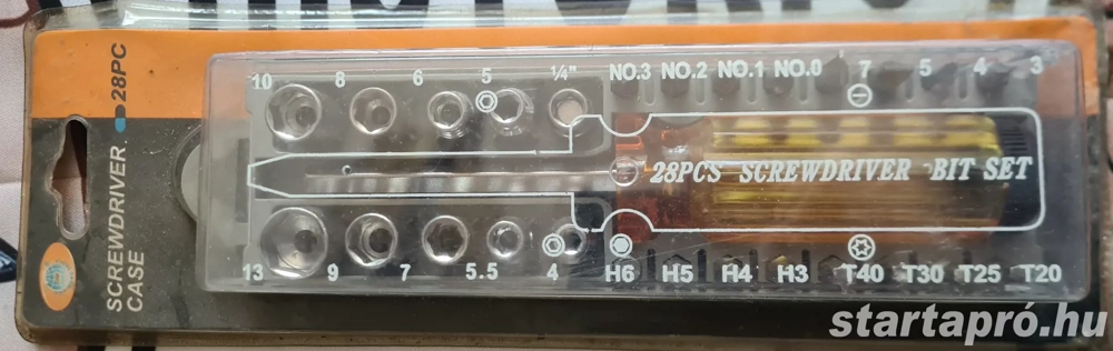 28 részes szerszámkészlet.
