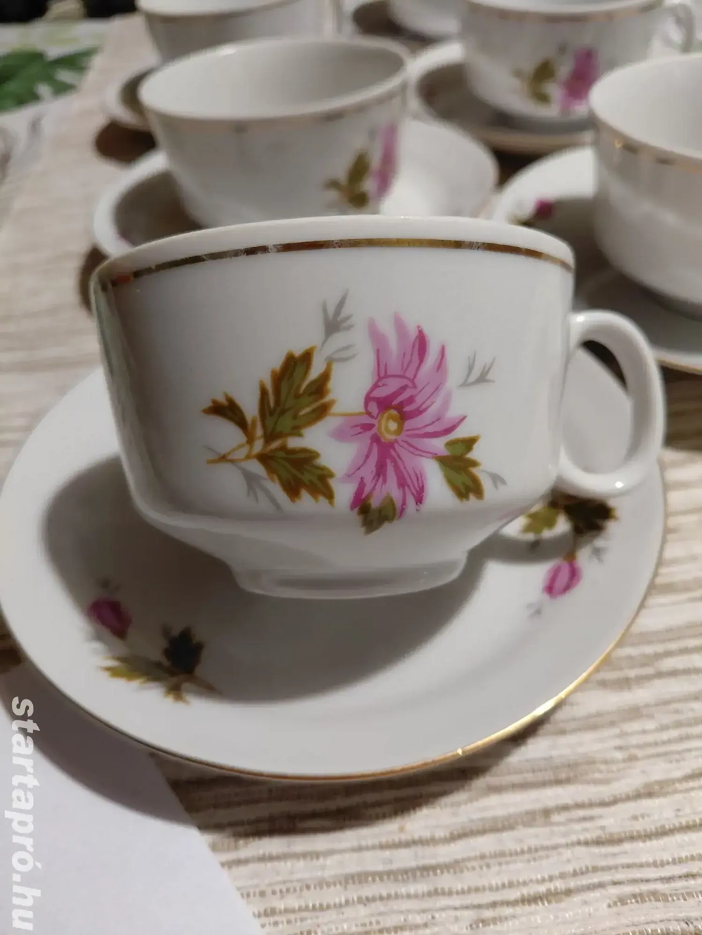 Virágos kávés készlet