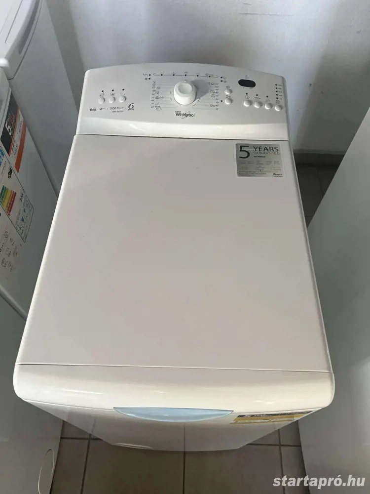 Felújított Whirlpool AWE 66710 felültöltős mosógép [HFV826] 3-6 hónap garancia