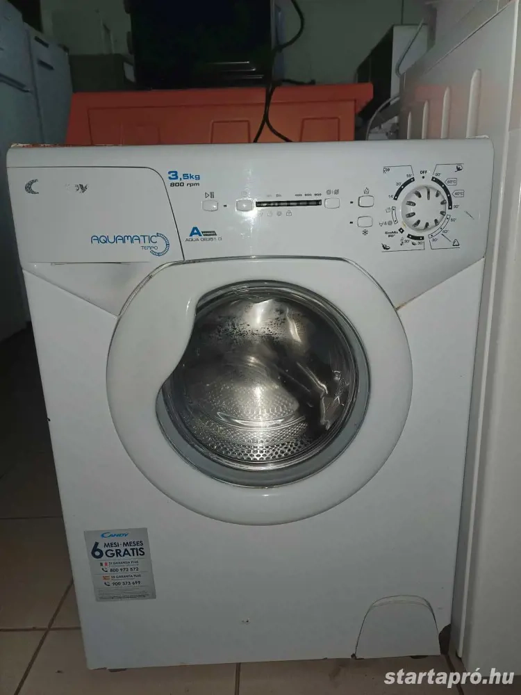 Használt Candy AQUA 08351D 2-S Elöltöltős Mosógép [H17416] 1-3 hónap garanciával